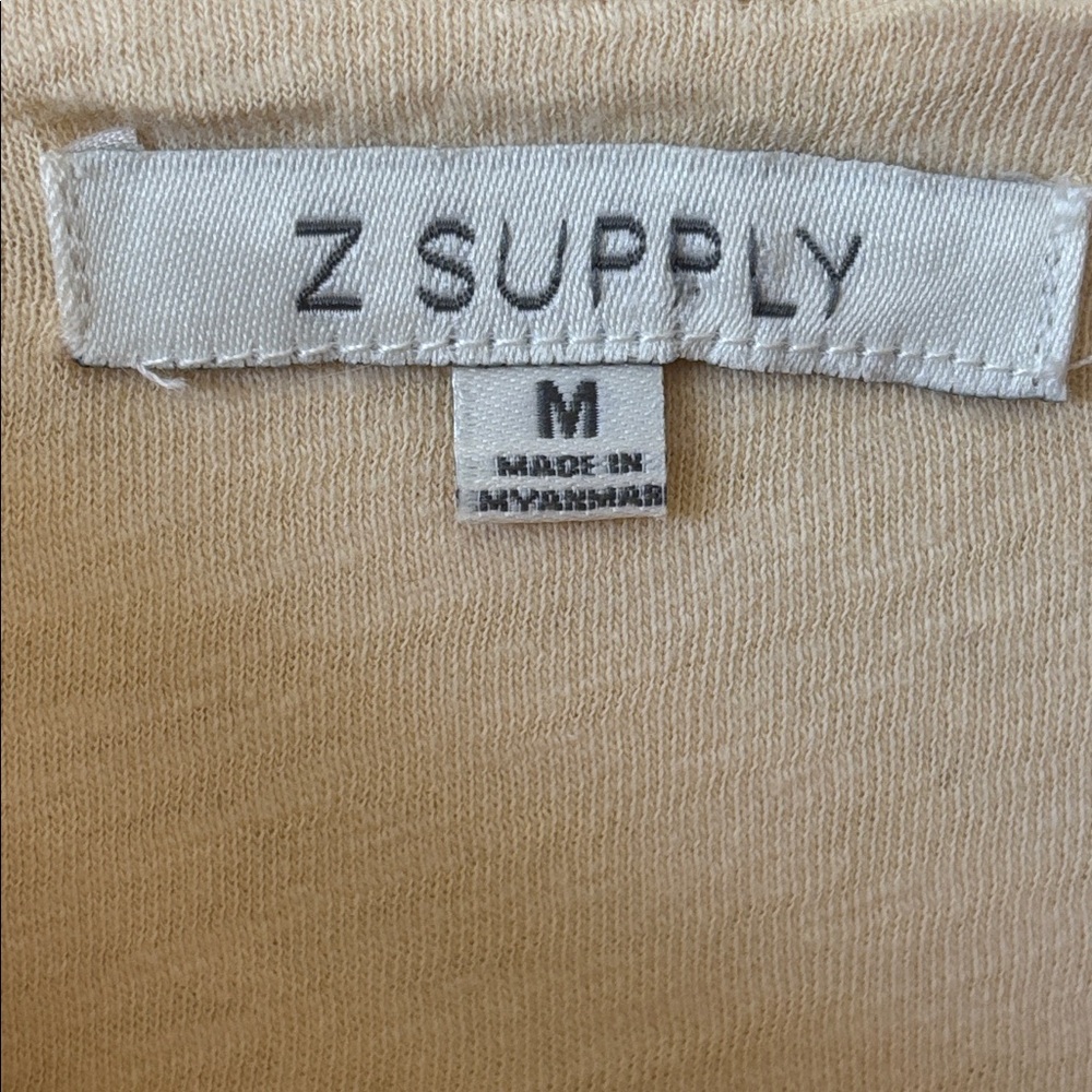 Z Supply Rory Pale Yellow Tiered Spaghetti-Strap Cotton Maxi Dress M - Picture 7 of 8